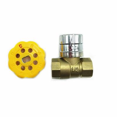 China DR 1023 General Magnetic Lockable Water Brass Ball Valve for sale