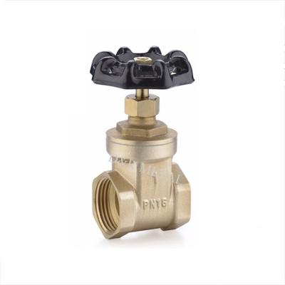 China General China Supplier 200WOG Female Thread Gate Valve Brass Body Type DN25 Brass Gate Valve for sale