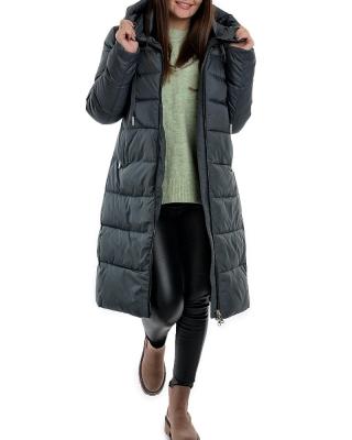 China Sustainable New Fashion Winter Women Deep Padded Down Jacket Duck Down Coat With Long Warm Hood for sale