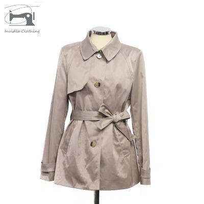 China Workable Multi Size Customizable Winter Single Breasted Blazer Collar Single Breasted Ditch Coats For Women for sale