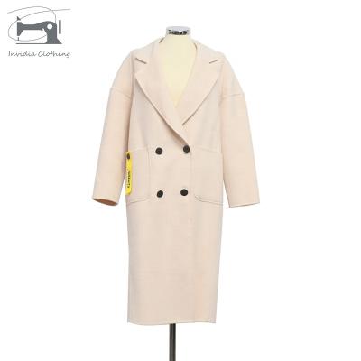 China Winter Style New Arrival Fashion Korean Simple Single Face Viable Ladies Long Woolen Trench Coats for sale