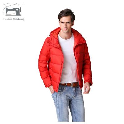 China Hot Selling Men's Breathable Custom Down Jacket Woven Coated Fabric Padded Winter Men's Custom Down Filled Jacket for sale