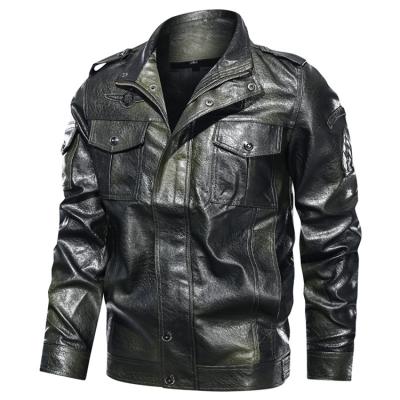 China Black Business Sales Thin Fitted Leather Jackets In Use Durable Windproof Warm Waterproof Winter Jackets For Men for sale