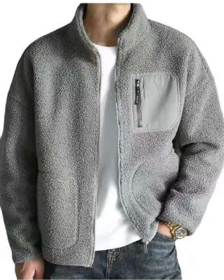 China Hot Selling Good Quality Custom Made Men's Casual Jacket Heat Sherpa Fleece Jacket For Winter for sale