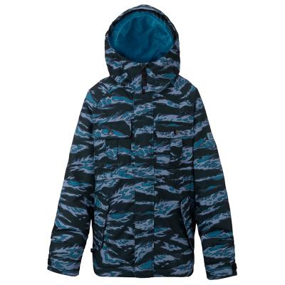 China Custom Kids Winter Stylish Jacquard Logo Well Designed Waterproof Padded Ski Jacket With Hooded for sale