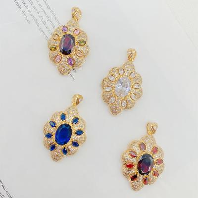 China Charm Trendy High Quality Minimalist Gold Plated Necklace Women Fashion Simple Colorful Pendant for sale