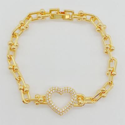 China Exquisite Wholesale Luxury High Quality Fashionable Color Gold Plated Fashion Women Bracelet 18k for sale