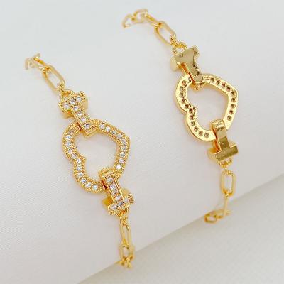 China Wholesale Elegant Trendy Classic Womens 18k Tasty High Quality Gold Plated Fashion Bracelet for sale