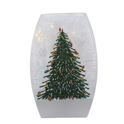 China 2021 Hot Selling Glass Lighted Vase Home Decoration Lighting Tree Glass Vase Light for sale