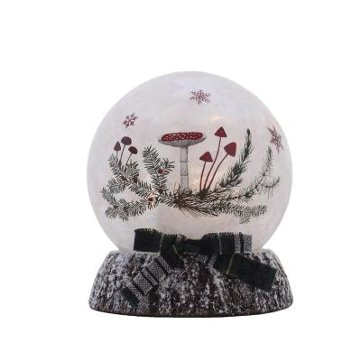 China Glass Lighted Vase 2021 Custom Design Outdoor Home Decoration Ball Light With Base for sale