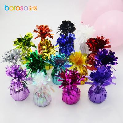 China Cement + Colored Foil Balloon Paper Weights Used For Birthday Party Wedding Anniversary Decoration for sale