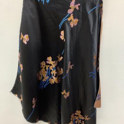 China Brocade Jacquard Flower Pattern Nylon Polyester Brocade Jacquard Fabric For Dress for sale