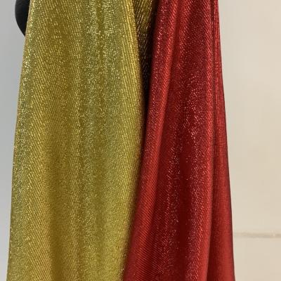 China Colofur Wholesale Soft 140cm Metallic Shiny Colorful Rayon Printed Metallic Apparel Fabric for sale