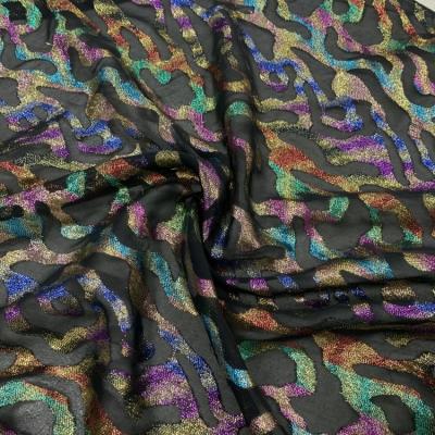 China Colofur Multi Metallic Jacquard Brocade Lame Metallic Fabric Colormetal For Dress for sale