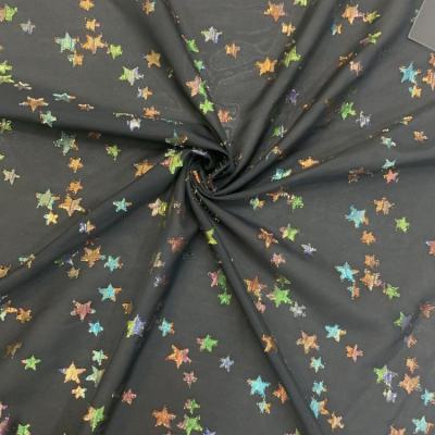 China Metallic Metallic Fabric High Quality Metallic Metallic Tulle Jacquard Polyester Fabric For Garment for sale