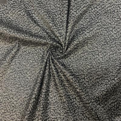 China Metallic black printed poly jacquard polyester brocade crepe acrylic metallic fabric FOR dress for sale