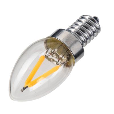 China Small Led Hotel Light Bulb 2200k 2700k 6000k Ac230V C7 e14 Led Filament Light Bulb for sale