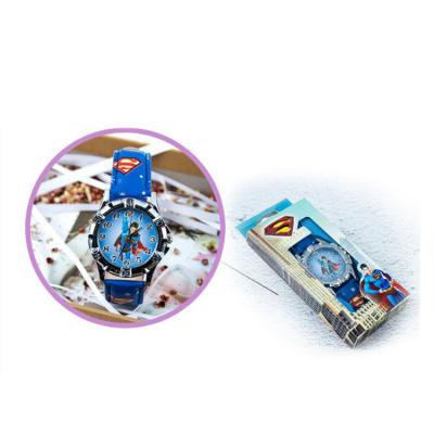 China Creative Blue Boxed Spiderman Watch Box Cartoon Children Day/Date Watch Lovely Wrist Watch Wristwatches for sale