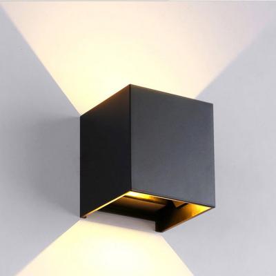 China Dimmable Modern Simple Outdoor Cubic Modern Living Room Bedside Hallway Wall Light COB 6w Square Light for sale