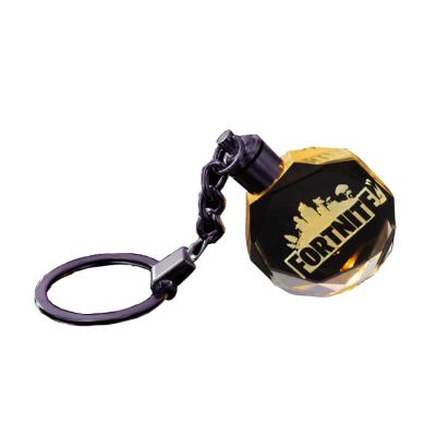 China Crystal Crystal Led Key Chain Fort Night Flashing Key Chain for sale