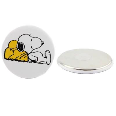 China 3D 58mm White Magnetic Button Badge Fridge Magnet Hardware Professional Metal Material Pin Badge Anime for sale