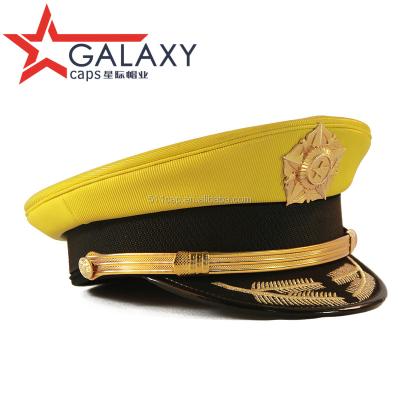 China Checked Customized High Quality Military Air Force Hat General Airline Pilot Hat for sale