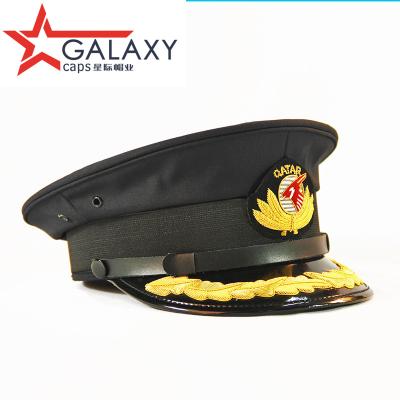 China Checked Customized Military Hat Service Cap Airline Pilot Hat for sale