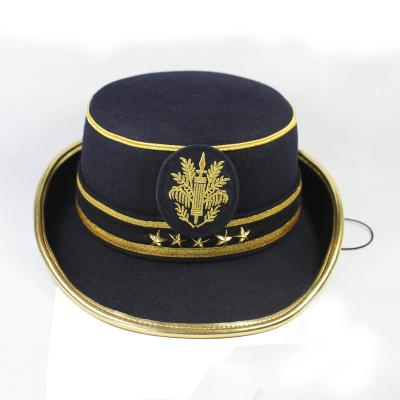 China High Quality Image Policewomen Officer Hats Lace Up Policewoman Hat for sale