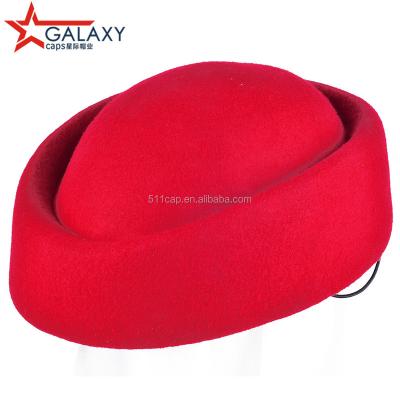 China 100% Verified Hot Selling Main Stewardess Hat Nice Quality Mult-color Women's Woolen Cap Stewardess Cap for sale