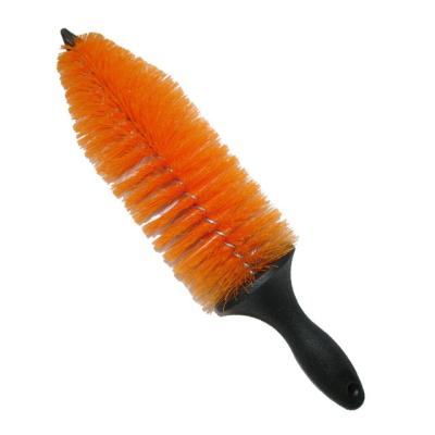 China PP/TPR handle+PP bristle car rim brush, wheel wash brush, clean brush for sale