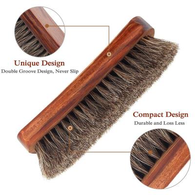 China Wooden handle+horse hair horsehair shoe polish brushes care daubers clean applicators for sale