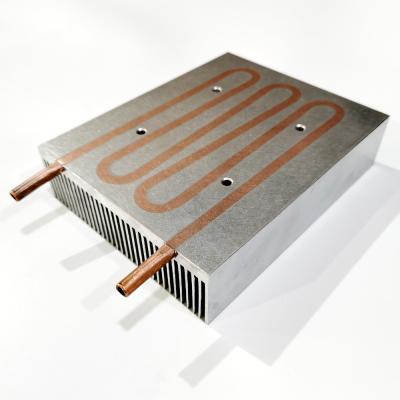 China Anodizing Water Cool Heat Sink With Copper Tube 120x36x150MM for sale