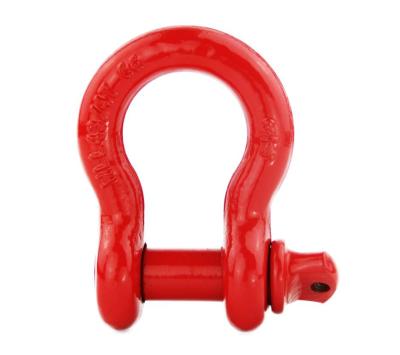 China Forged Alloy Steel Bow Type Shackle Heavy Duty Galvanized Surface for sale