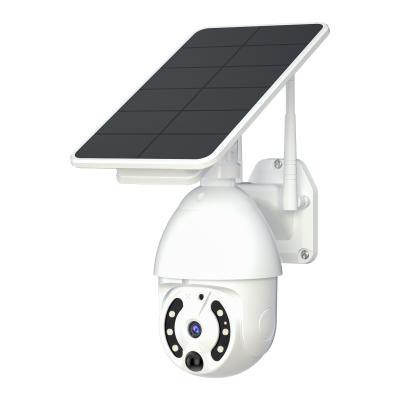 China Tuya 1080P Low Face Detection Wifi Dome Cameras Night Vision Consumption Solar Panel CCTV Outdoor Wireless Battery Operated Camera for sale