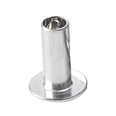 China Custom 304 Stainless Steel Flat Semi Tubular Round Head Rivet Around Head Hollow Rivet for sale