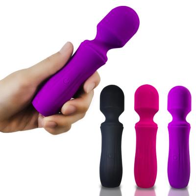 China Real Touch Feeling 10 Modes Magic Wand Vibrator USB Rechargeable Vibrator Sex Toys For Woman for sale