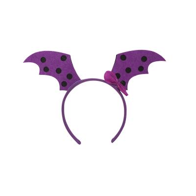 China Custom Usage Stickers Custom Halloween Party Decoration Supplies Classic Bat Wings halloween beaded Headband Hair Accessories for sale