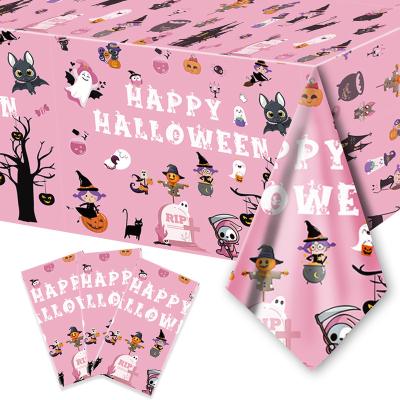 China Activity Decoration Etc Pink Halloween themed party Happy Holidays cutlery plate knife fork spoon Paper cup disposable tableware decoration set for sale