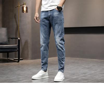 China High Quality Breathable Comfortable Straight Leg Men's Business Elastic Casual Jeans Pants For Men for sale