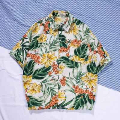 China QUICK DRY Sea Beach Holiday Style Hawaii T-shirt Casual Floral Men Digital Printing Loose Mens T-shirts Summer Short Sleeve Shirts for sale