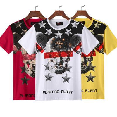 China High Street KEROSENE S High Street T-shirts Skull Logo Printing Rhinestone QUICK DRY Tee-Shirts Men&'s Wholesale Clothing For Men 2021 Fashion for sale