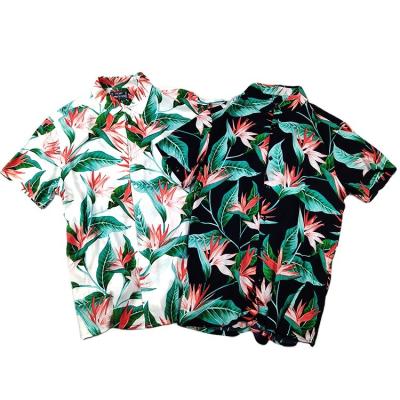 China Camisa De Hombre Style Breathable Kerosene Shirt Homme Hawaii Flower Printed Beach Shirts Men Short Sleeve In Stock for sale