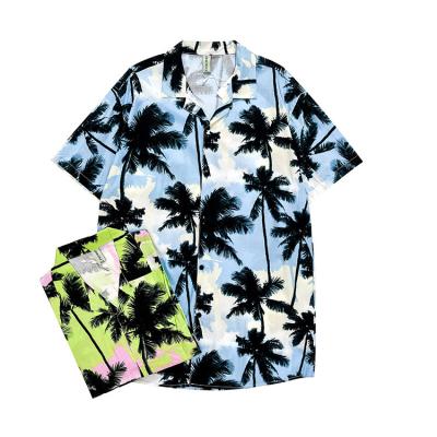 China Breathable Camisas De Hombres De Boton Mens Shirt Luxury Casual Fabric Mens Hawaiian Beach Shirts for sale