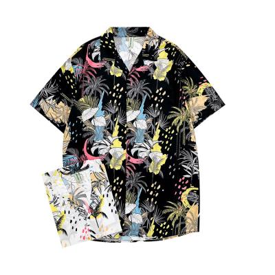 China Breathable KEROSENE Floral Shirts Men Beach Wear Summer Shirts Mens Hawaiian Print for sale