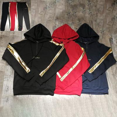 China KEROSENE Anti-Shrink Hoodie And Pants Set Hoodies Men Gold Half Sleeve Half Zipper Casual Wholesale High Quality for sale