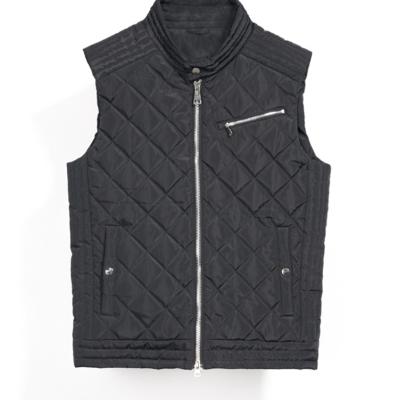 China Plus Size KEROSENE Color Mens Plaid Sleeveless Jacket With Chest Zipper Pocket for sale