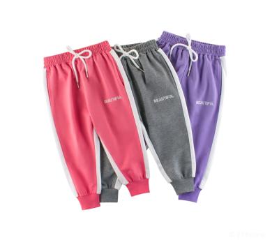 China VitaG hot sale anti-pilling solid color wholesale dropshipping candy colors soft cotton babies sport casual striped sweatpants for sale