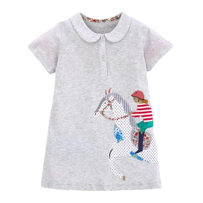 China Latest Design Newest Design Summer Kids Clothing Cute Washable Cotton Dress Cotton Comfy Casual 100% VitaG Baby Dress With Jumper for sale