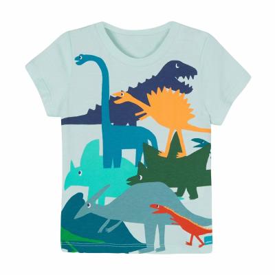 China High Quality VitaG Tablets Kids Clothes Baby Cotton Dinosaurs Printing Design Boys T-shirt for sale