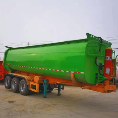 China Hot Item Steel Tipper Trailer Max OEM Rocker Plate Floor Color Feature Heavy Duty Tandem Hydraulic Tipping Outboard Trailer Box Truck Truck Heavy Duty POINT for sale